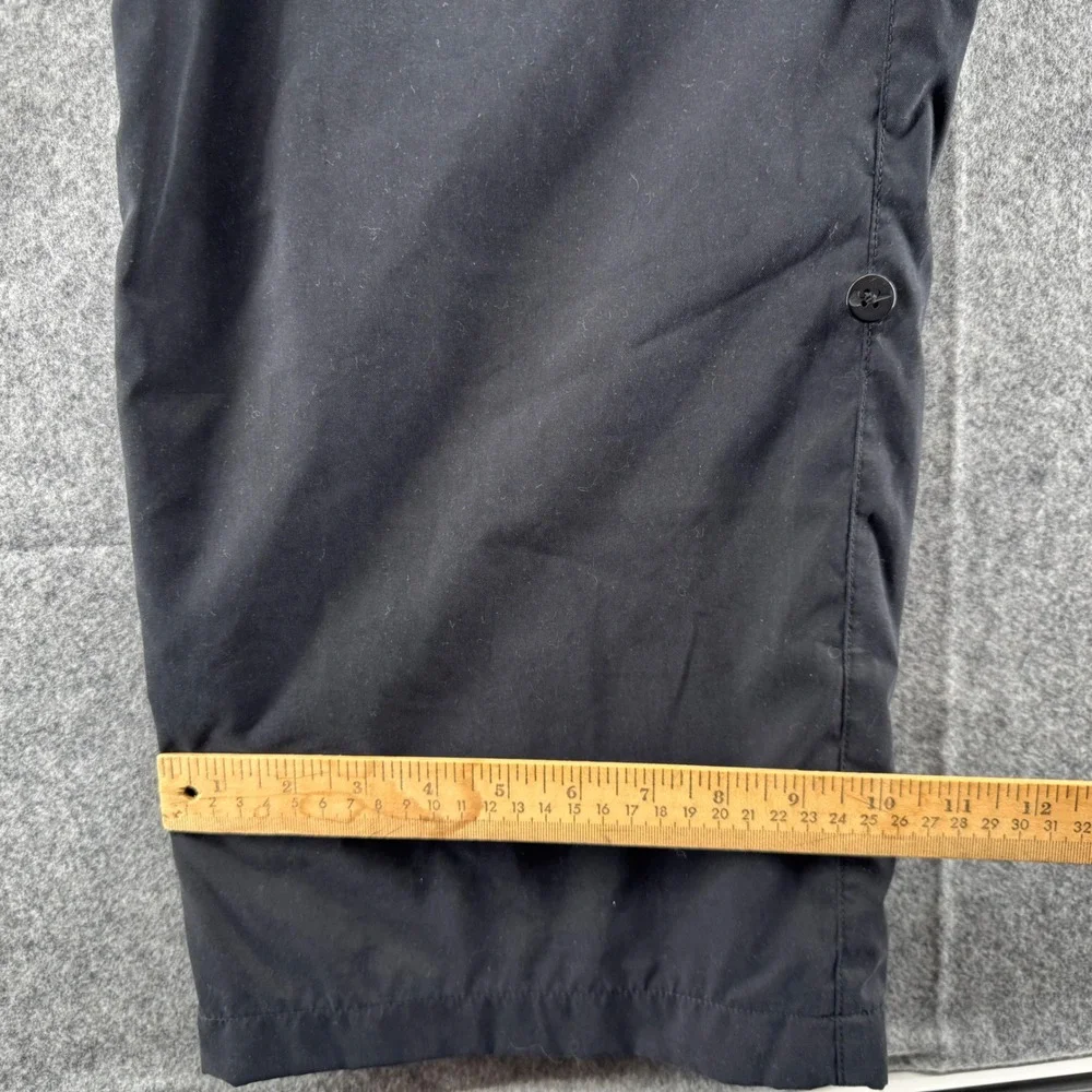 Y2K Nike Rain Pants Mens L Black Mesh Lined Button Hem Baggy  Outdoor
